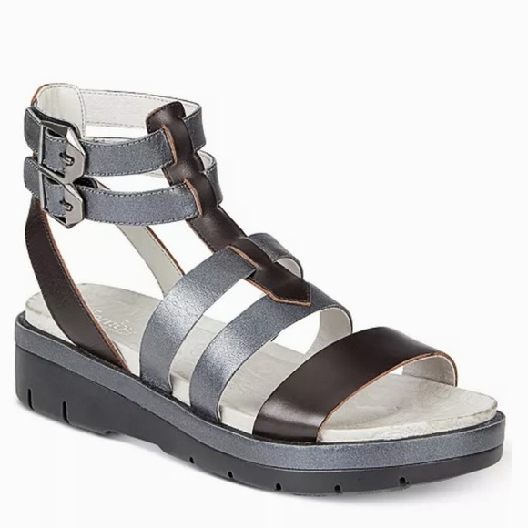 Jambu Shoes - Jambu Platform Gladiator Sandals Womens 8.5 Black Leather Piper Strappy New